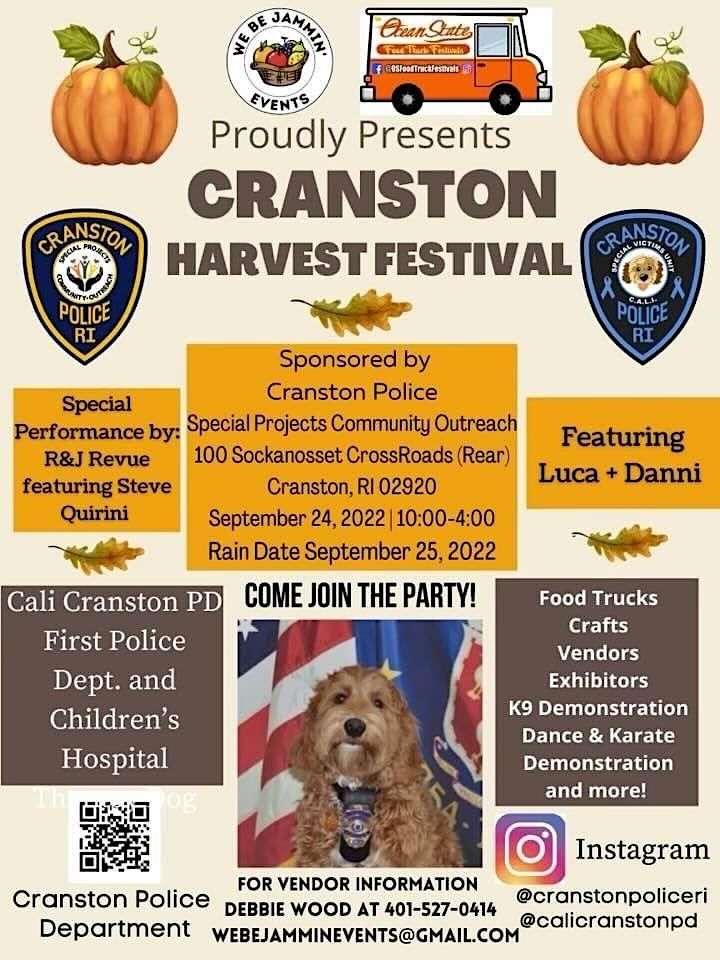 Cranston Harvest Festival 100 Sockanosset Cross Rd, Cranston, RI