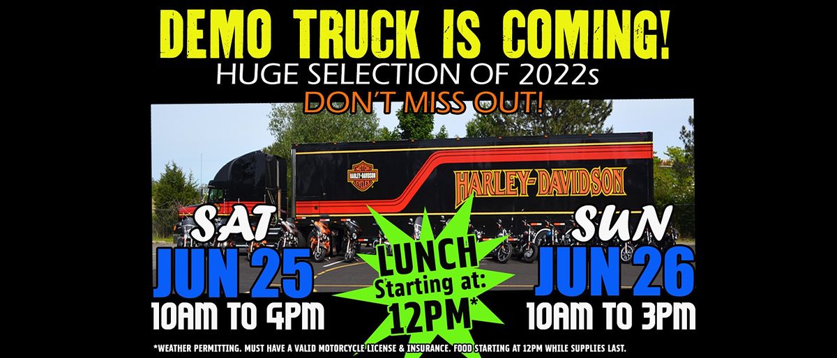 HD Demo Truck is Coming to Sonoma County HarleyDavidson 7601