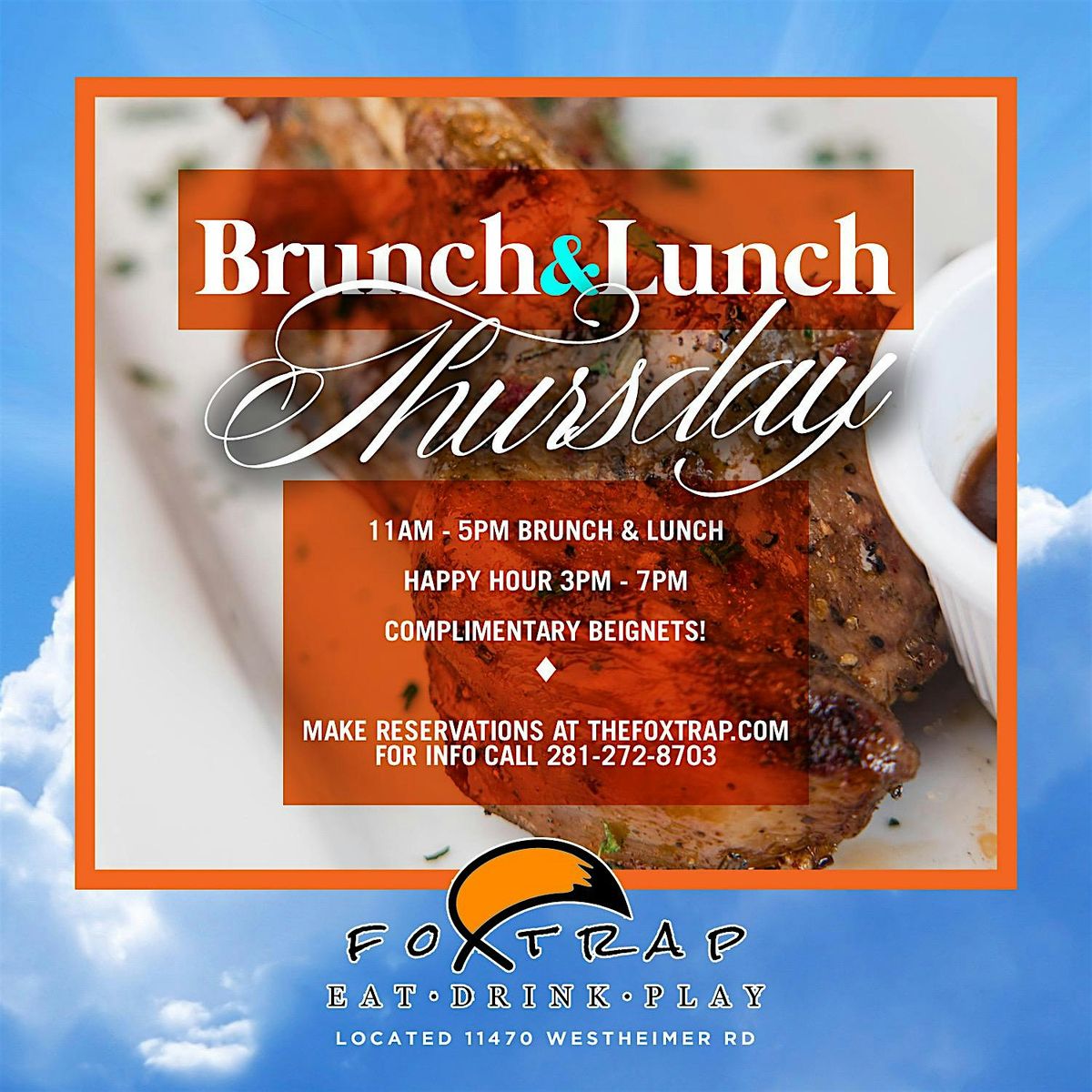 Thursday Brunch n Lunch & Happy Hour @ The Fox Trap | Pool Tables & Hookah