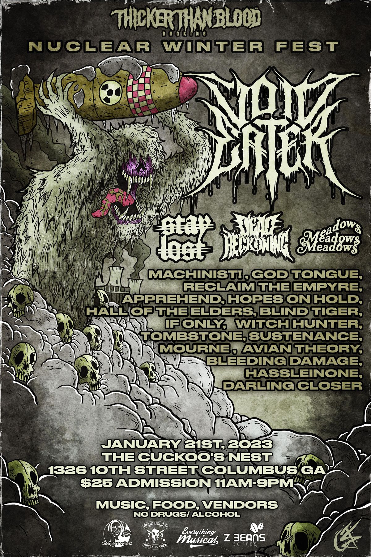 Nuclear winter fest 1326 10th ave columbus ga january 21 2023