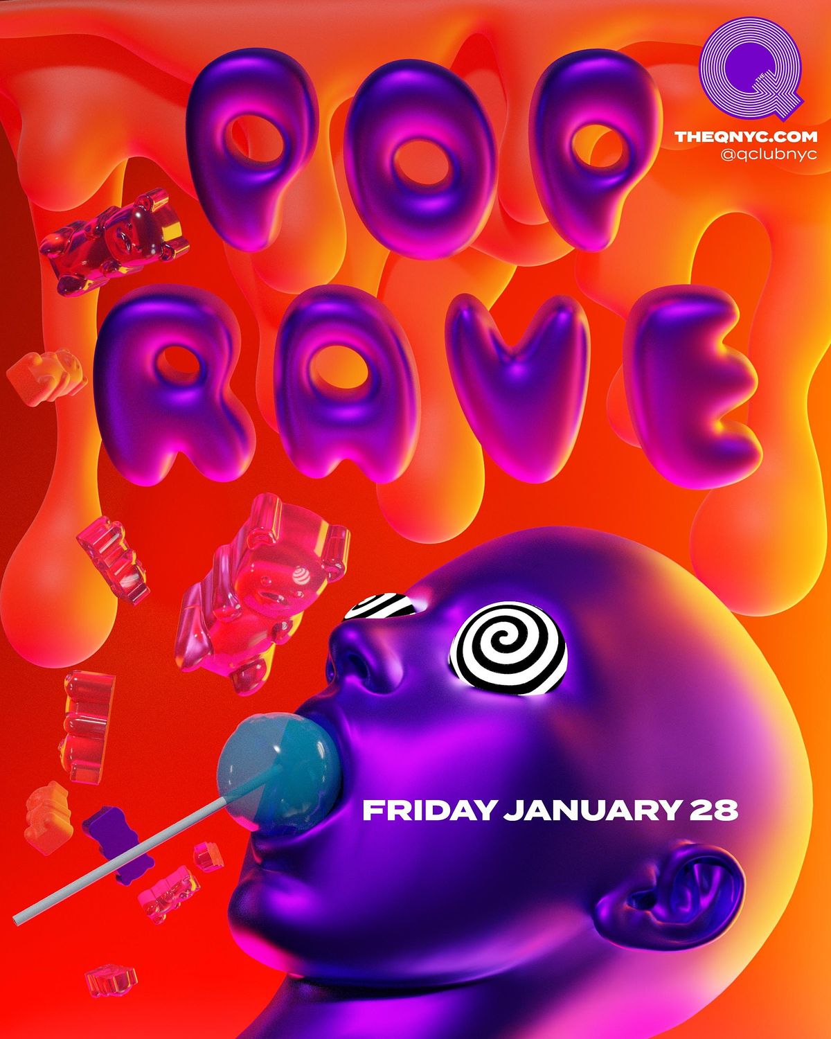 POP RAVE - Friday, Jan 28, 2022 | THE Q, New York, NY | January 28 to ...