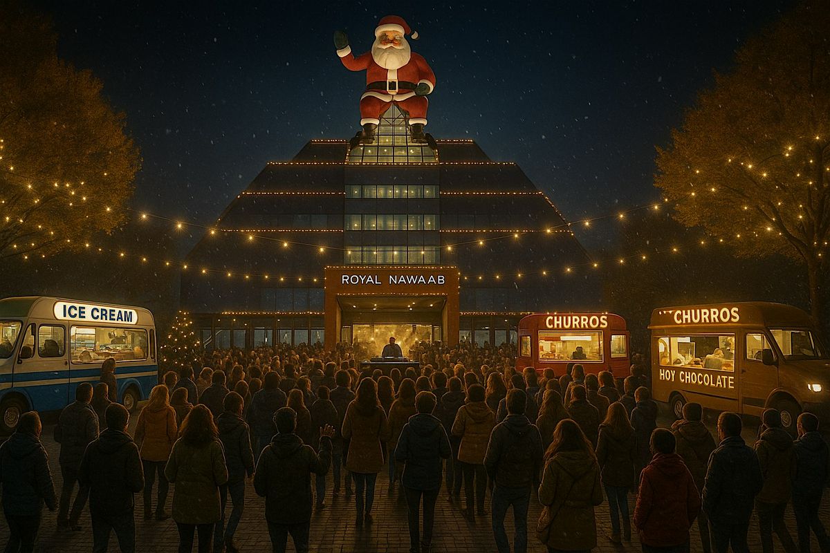 Christmas Light Switch on at the Royal Nawaab Pyramid