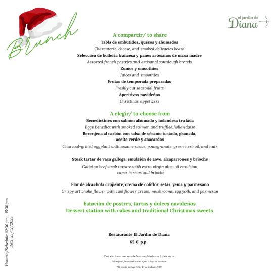 Brunch Especial de Navidad en Jard\u00edn de Diana, Hyatt Centric Gran V\u00eda Hotel 5*