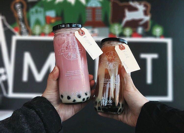 Old Town Bubble Tea Walk Beaverton Downtown Historic District April