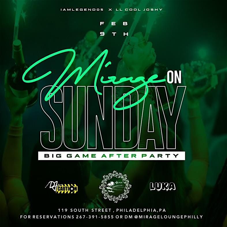 MIRAGE on SUNDAYS \u2022 RSVP for FREE Drink