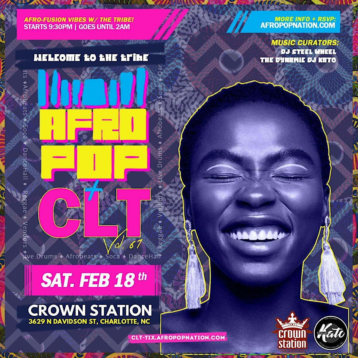 AfroPop! Charlotte, Vol.61 To the Tribe! CROWN STATION