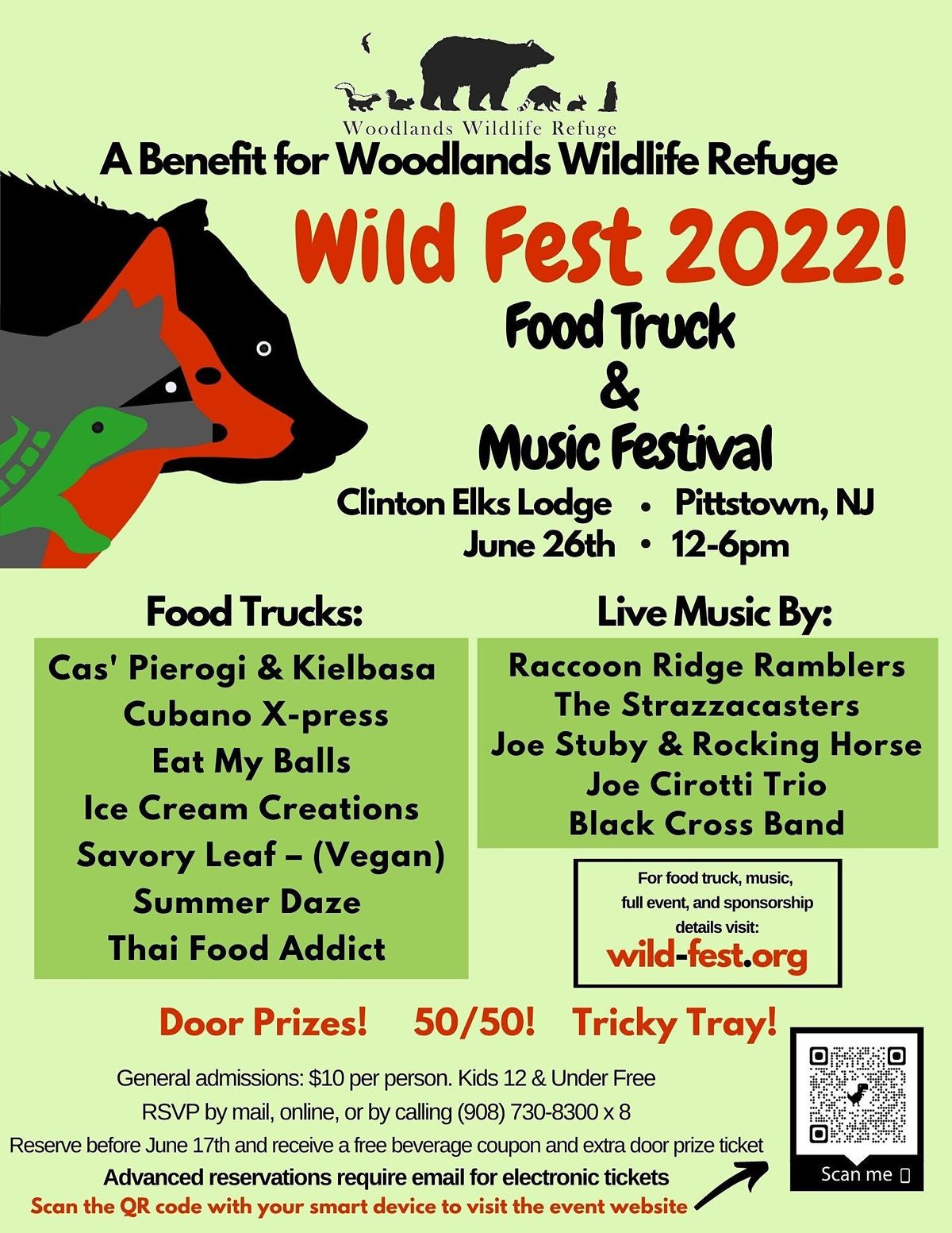 Wild Fest 2022 Food Truck & Music Festival to benefit Woodlands Wildlife Clinton Elks Lodge
