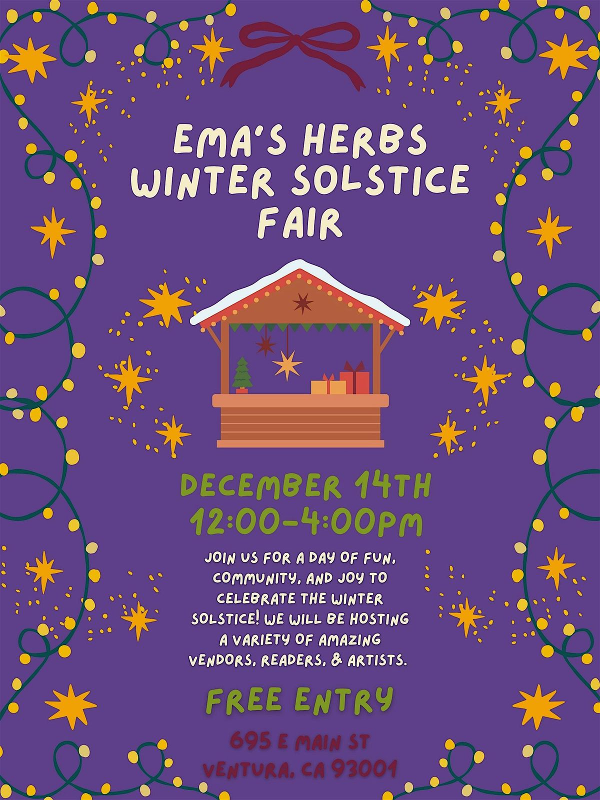 Ema's Herbs Winter Solstice Fair