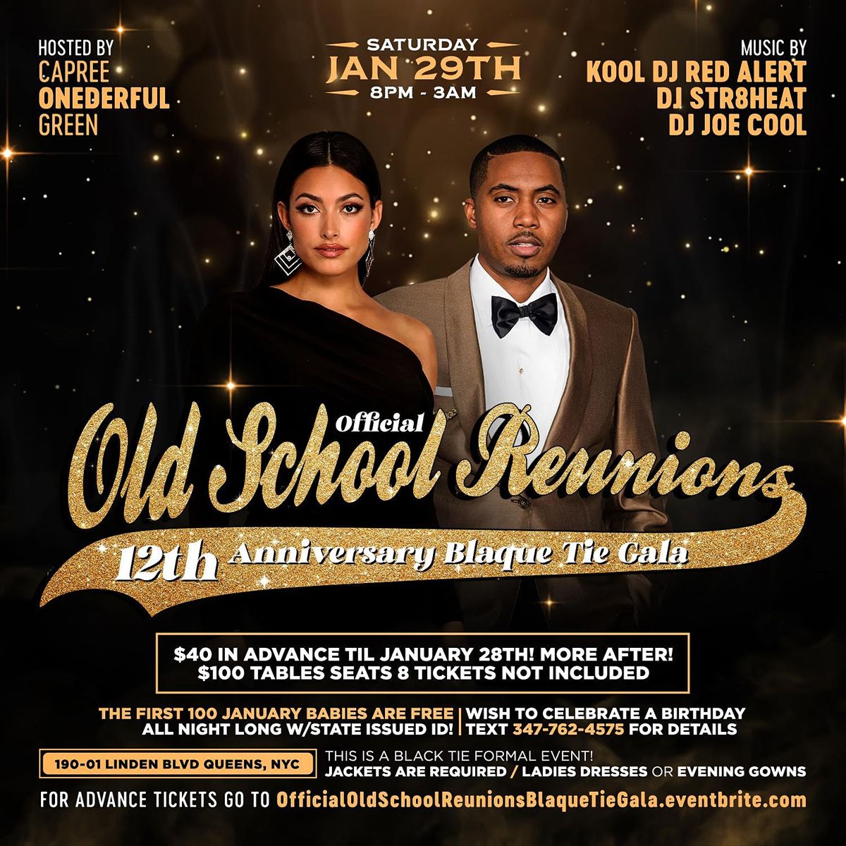 The Official Oldschool Reunions 12th Anniversary Blaque Tie Gala