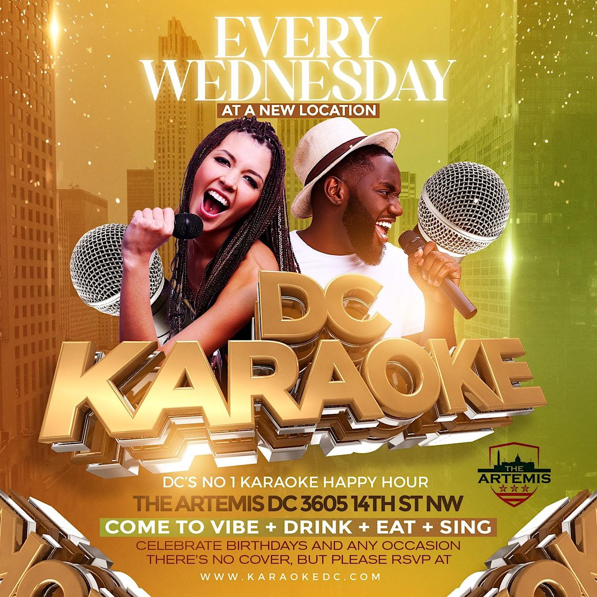 Wednesday Karaoke Party | Artemis DC, Washington, DC | February 22, 2023