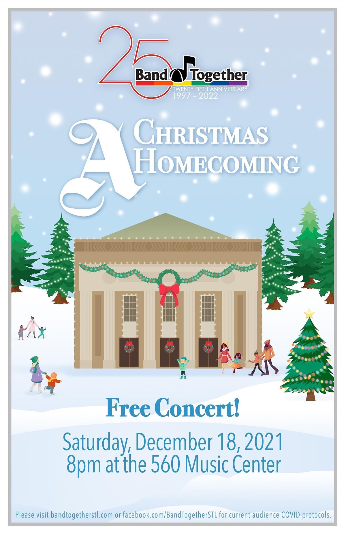 St Louis Mo 2022 Christmas Concerts Bandtogether Free Holiday Concert This Sat 12/18/21 At 8 Pm | 560 Music  Center, St. Louis, Mo | December 18, 2021