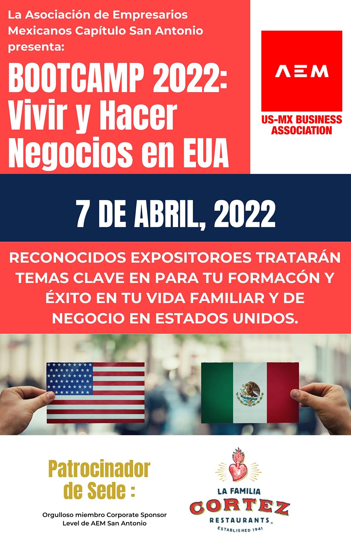 Bootcamp 22 Vivir Y Hacer Negocios En Eua Mi Familia At The Rim San Antonio Tx April 7 22