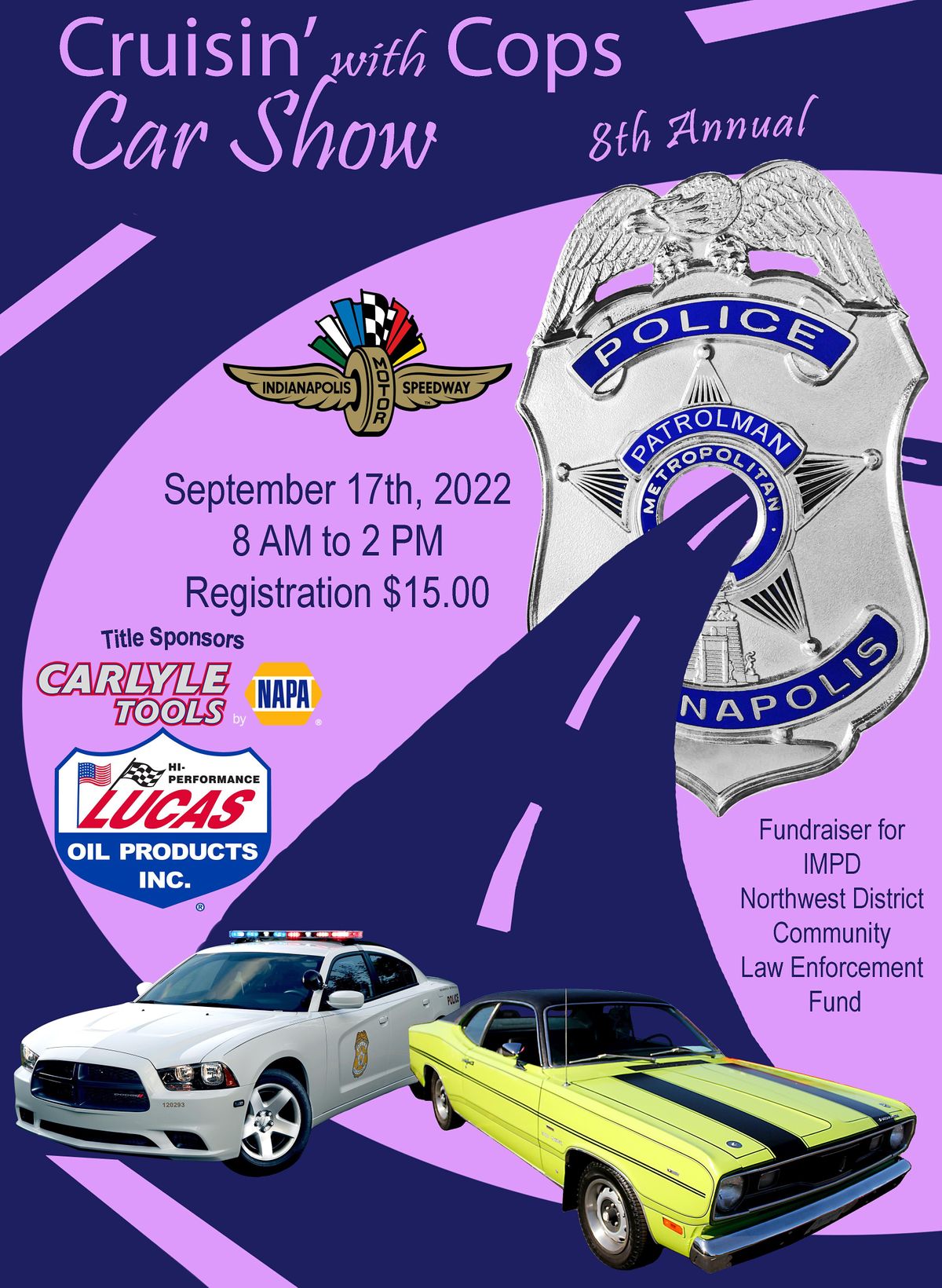 2022 8th Annual IMPD NW Cruisin W/Cops Car Show Indianapolis Motor