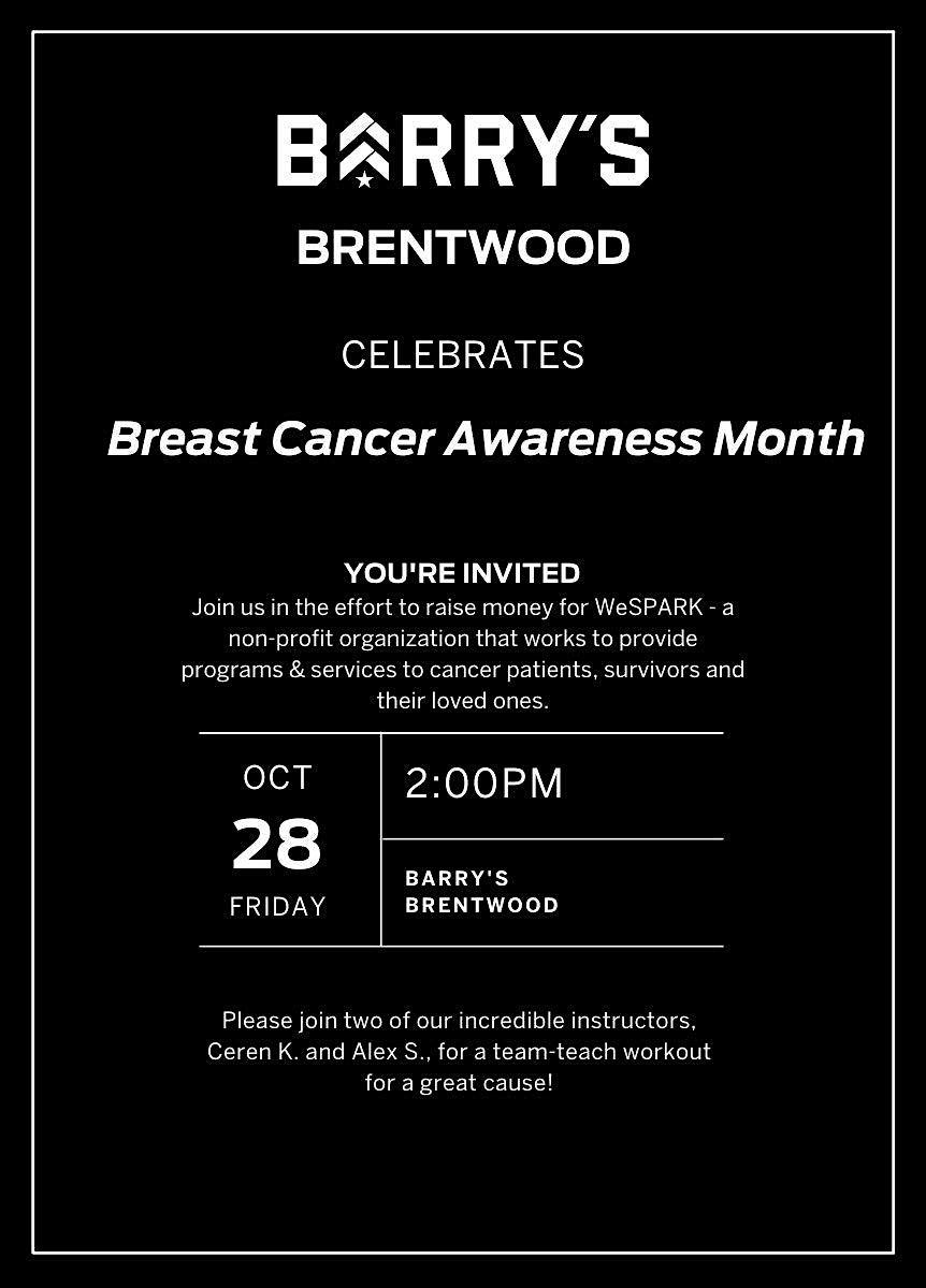 Barry's - Breast Cancer Charity workout!