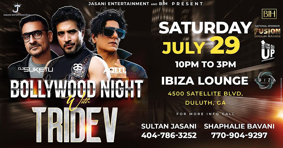 Bollywood Night| DJ Suketu, DJ Aqeel, DJ Akbar Sami | July 29 Atlanta