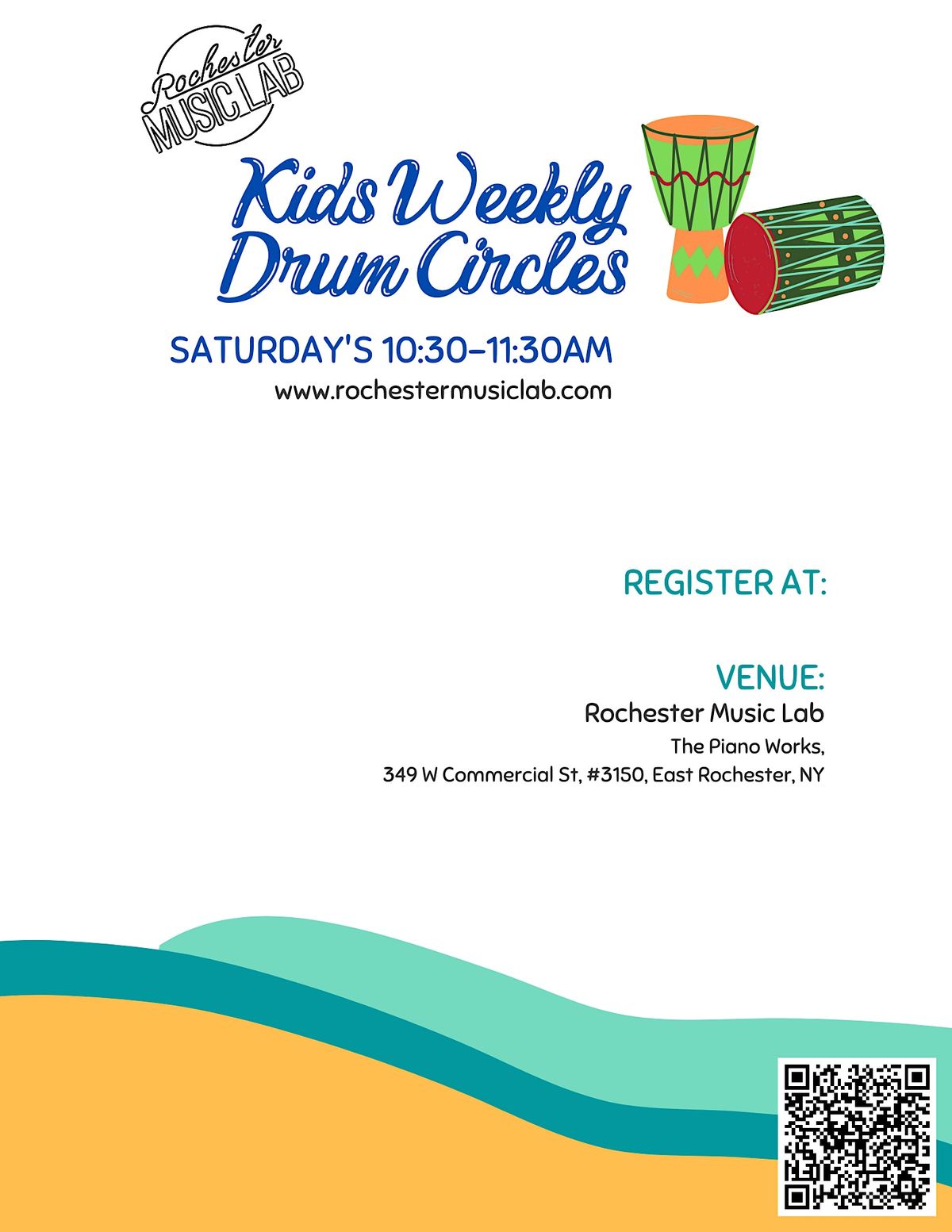 Kids Weekly Drum Circle at Rochester Music Lab