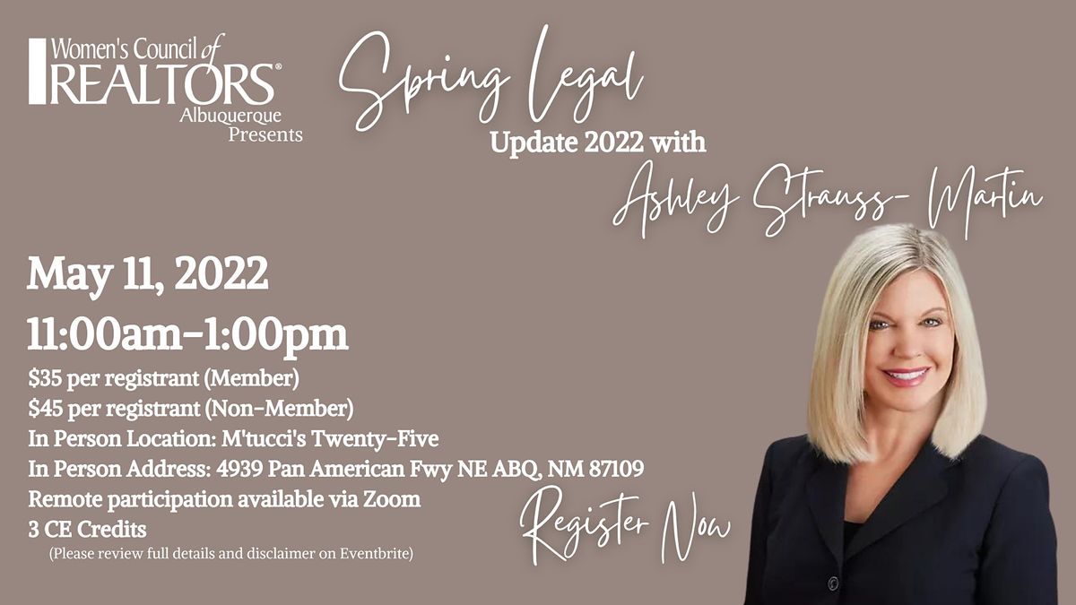 Spring Legal Update 2022 with Ashley Strauss- Martin | M'tucci's Twenty ...