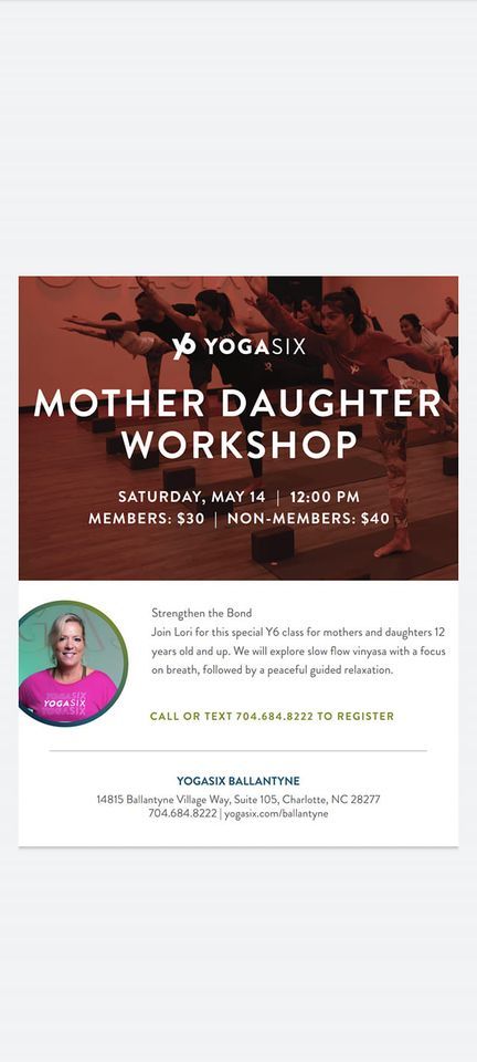 Mother daughter yoga workshop!