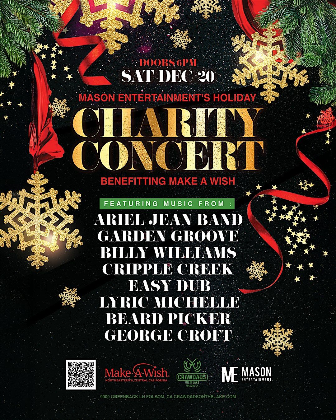 Mason Entertainment\u2019s Holiday Charity Concert benefitting Make A Wish