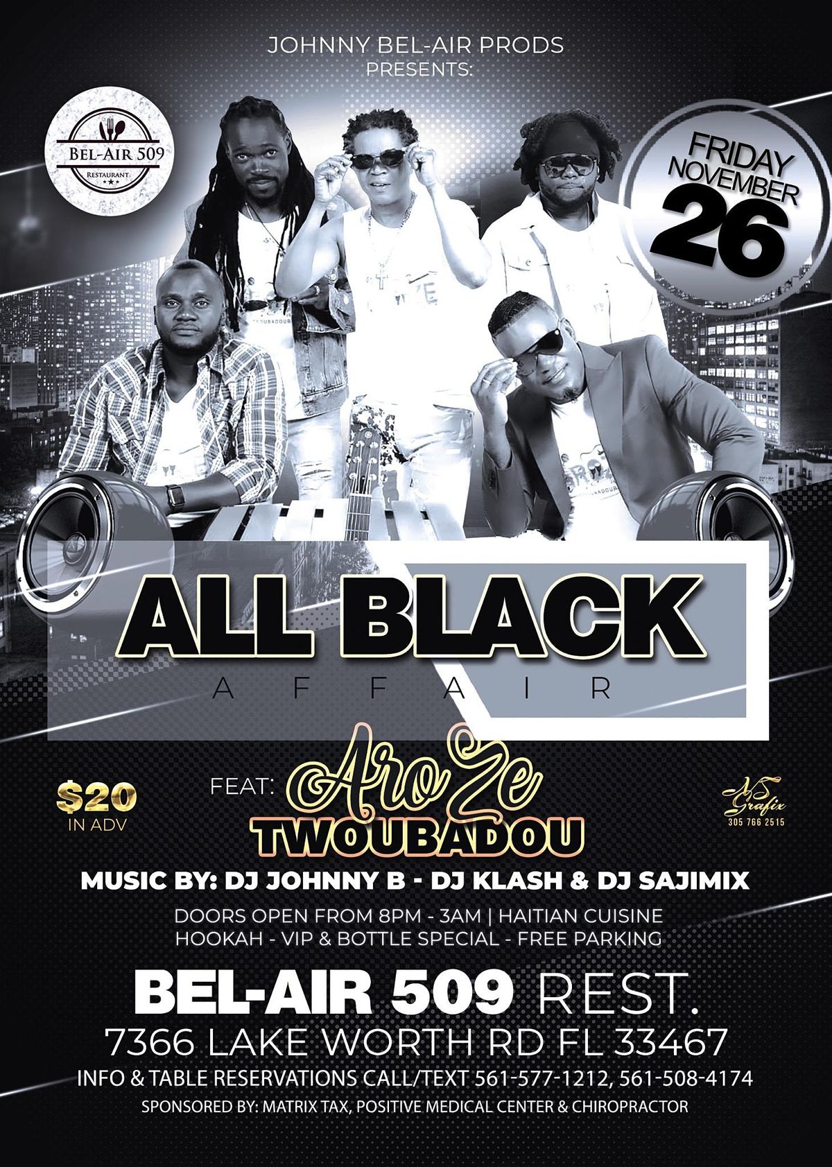 TROUBADOUR ALL BLACK AFFAIR