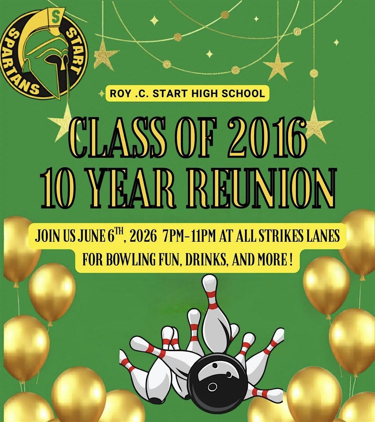 2016 ROY C. START HIGH SCHOOL CLASS REUNION
