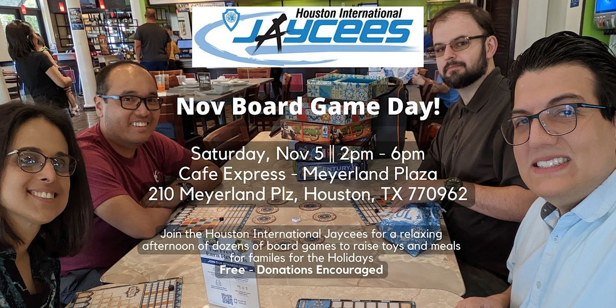 Nov Board Game Day @ Cafe Express Meyerland Plaza