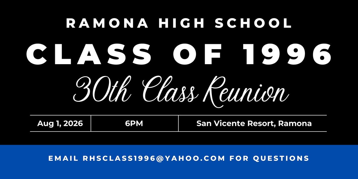 RHS Class of 1996 30th REUNION