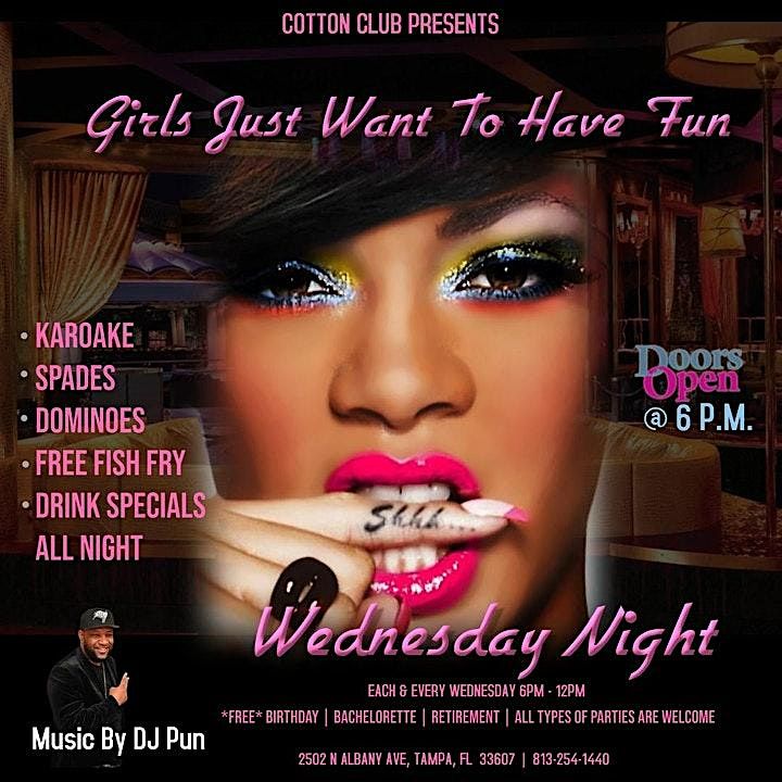 LADIES NIGHT AT THE COTTON CLUB!! SPADES, DOMINOS, AND KARAOKE
