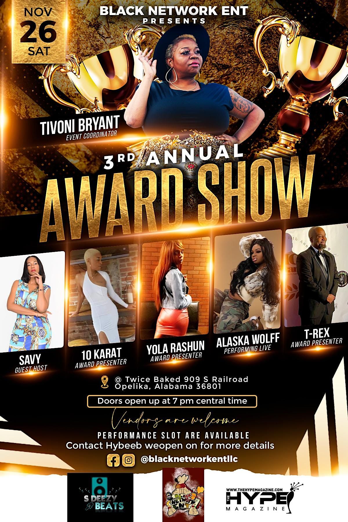 Black Network presents their 3rd annual award show 909 S Railroad Ave