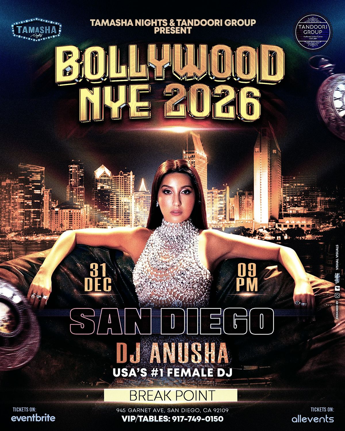 SAN DIEGO BOLLYWOOD NYE 2026 @BREAKPOINT PACIFIC BEACH