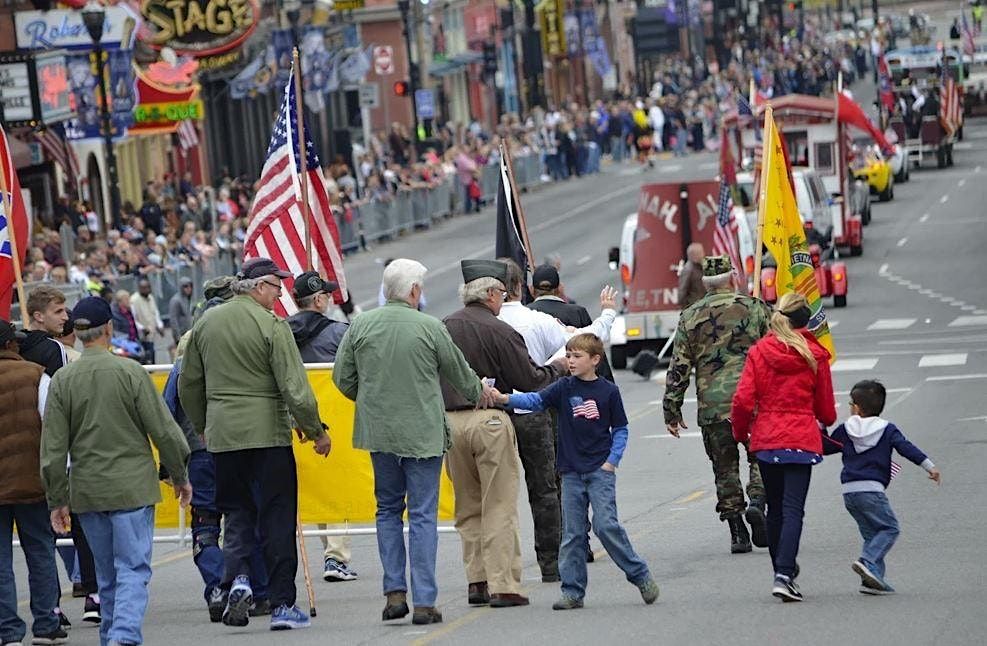Nashville Regional City Veterans Day Parade Downtown Broadway