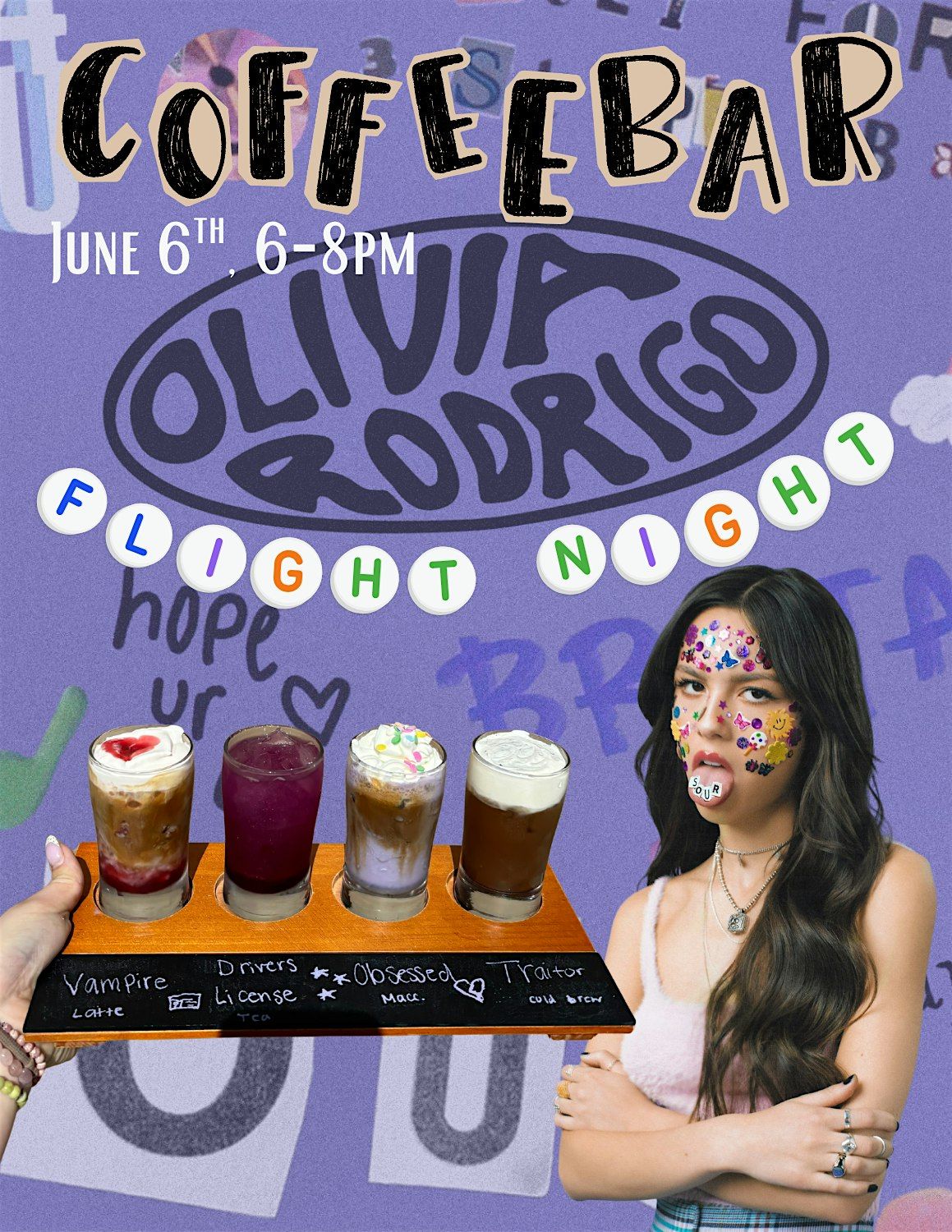 Olivia Rodrigo Flight Night - CoffeeBar