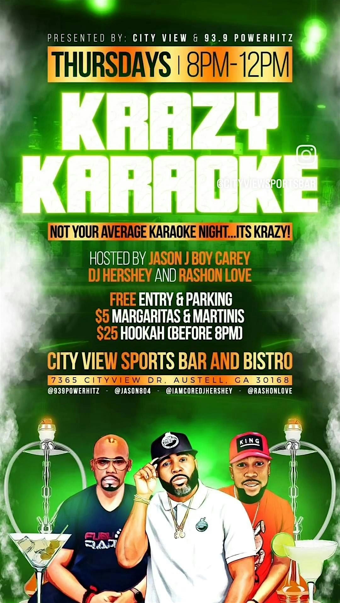 KRAZY KARAOKE at CITY VIEW SPORTSBAR