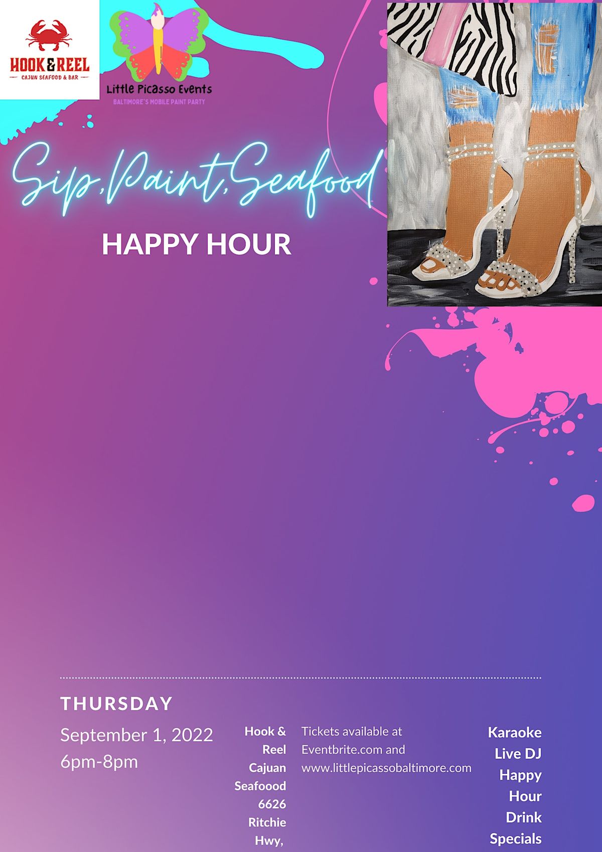 Sip Paint Seafood Happy Hour Hook Reel Cajun Seafood Glen sip-paint-seafood-happy-hour-hook-reel-cajun-seafood-glen