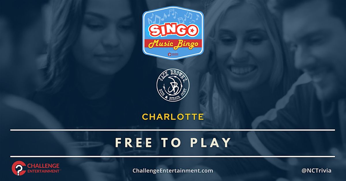 Weekly SINGO Music Bingo Nights at Jack Brown's Beer & Burger Joint