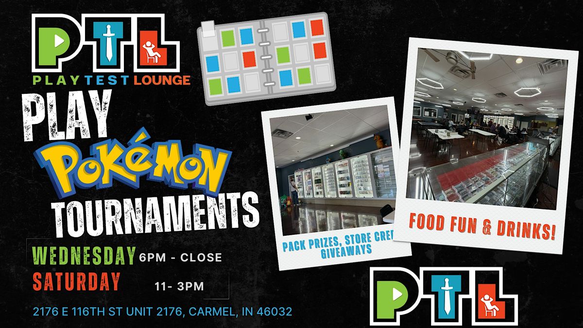 Play Pok\u00e9mon every Wednesday at Play Test Lounge! Casual + competitive tour