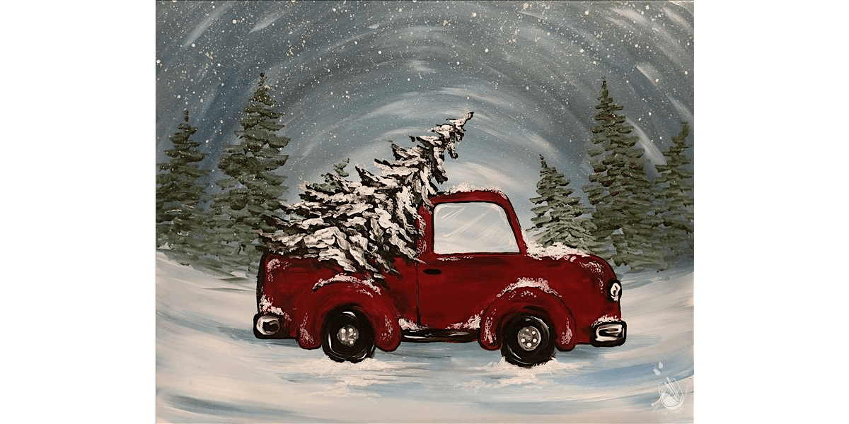 Truckin\u2019 Through the Snow - Paint and Sip in New Braunfels | Classpop!\u2122