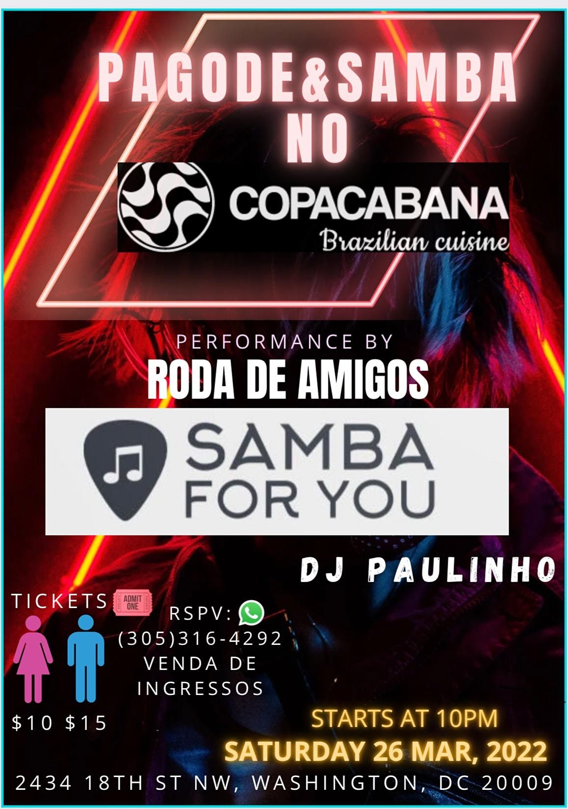 Samba e pagode no Copacabana