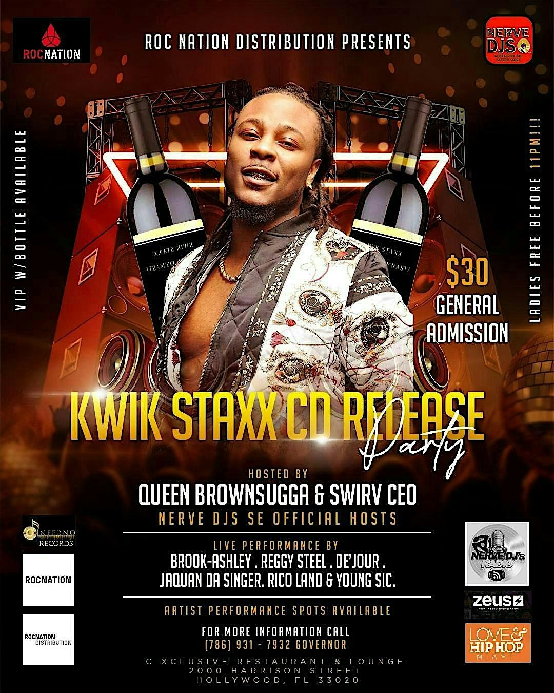 ROC NATION DISTRIBUTION NIGHT & KWIK STAXX CD RELEASE PARTY