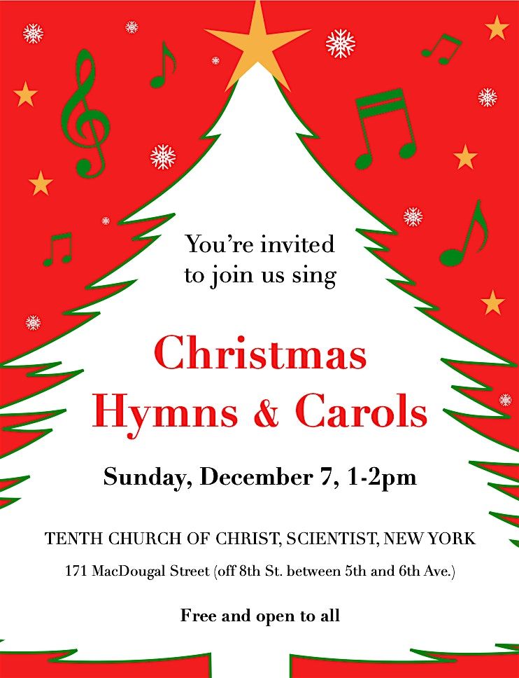Christmas Carols & Hymns! Free and open to all