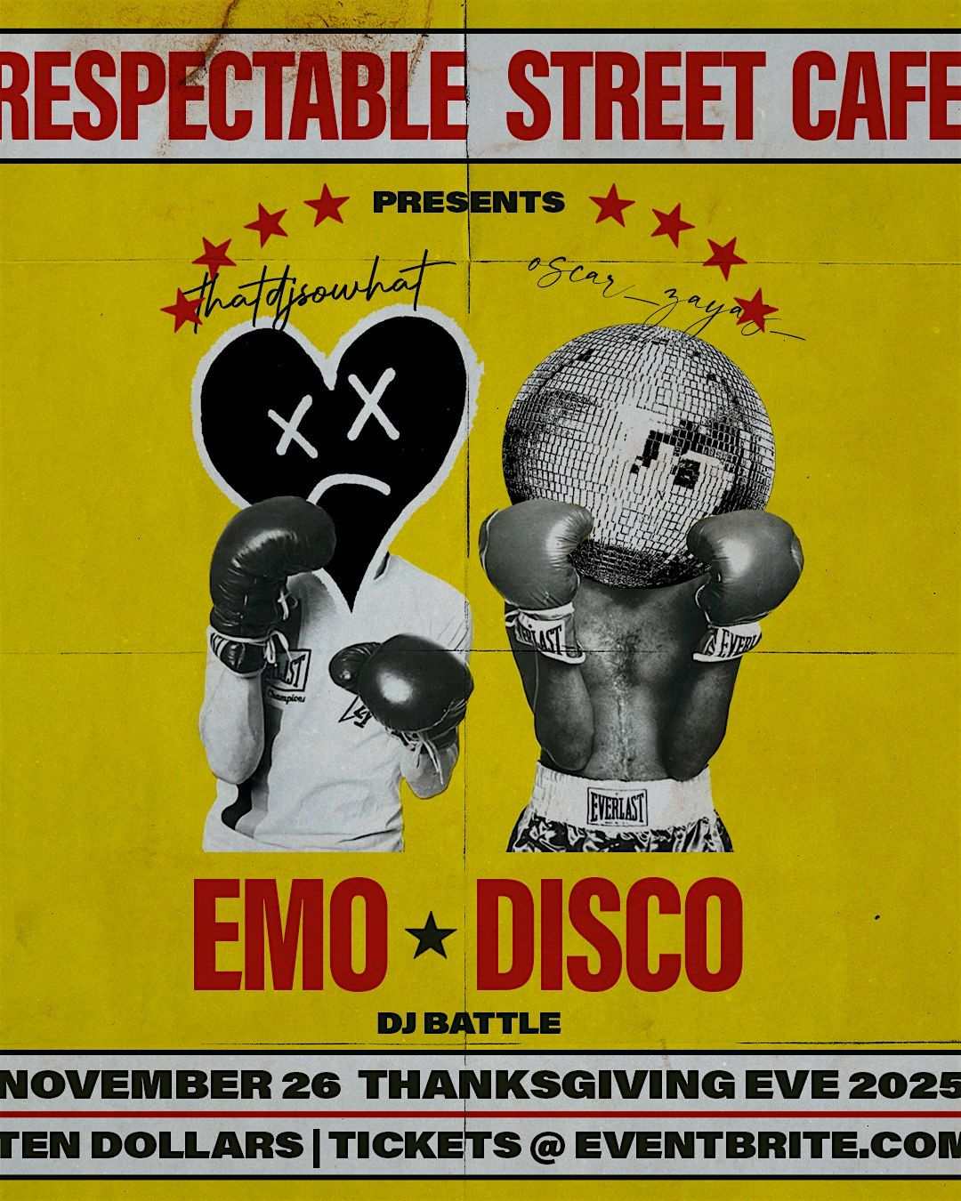 Thanksgiving Eve: Emo vs. Disco DJ Battle Wednesday, November 26