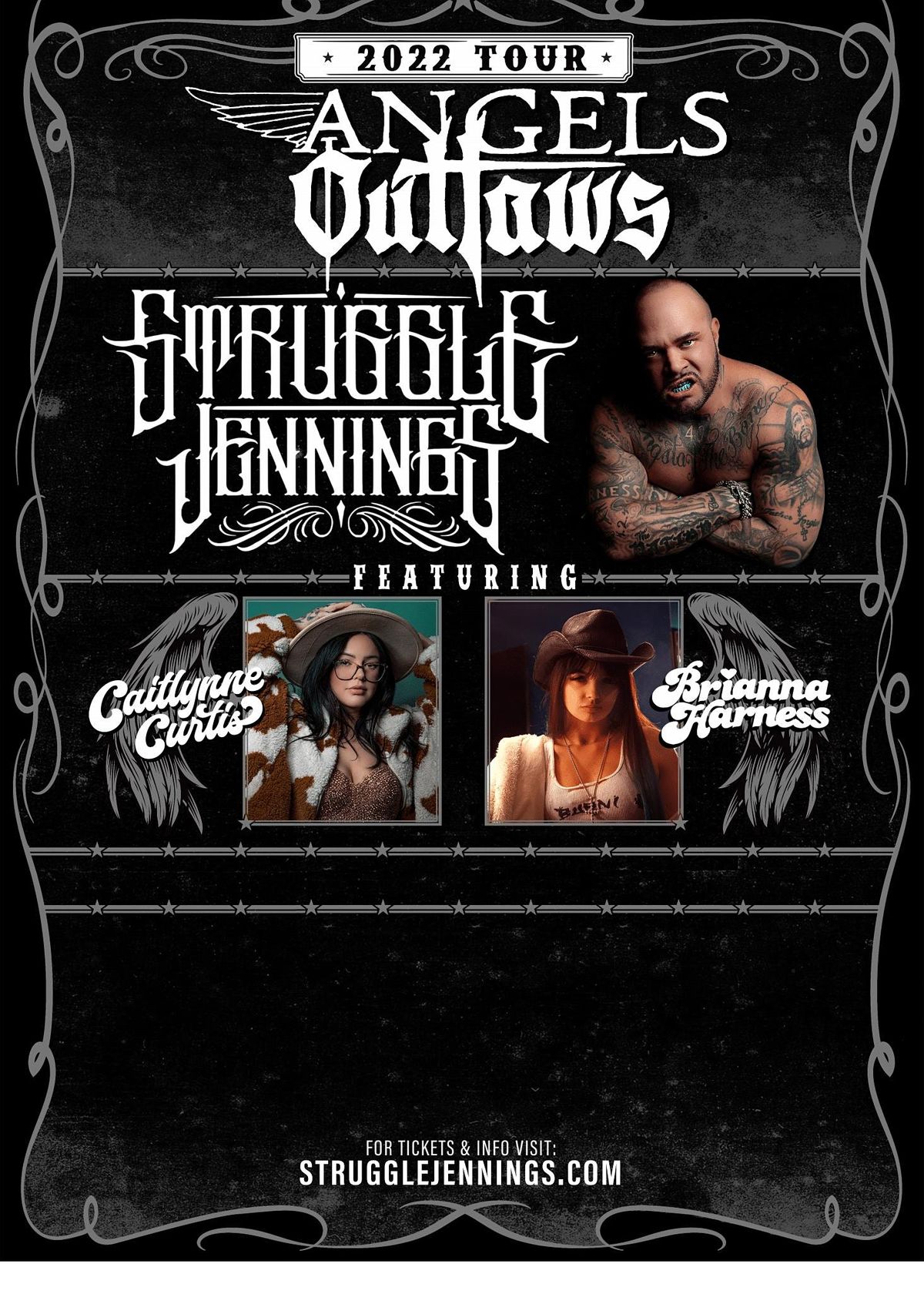 Struggle Jennings Angels & Outlaws Tour 2022 SideTracks Music Hall