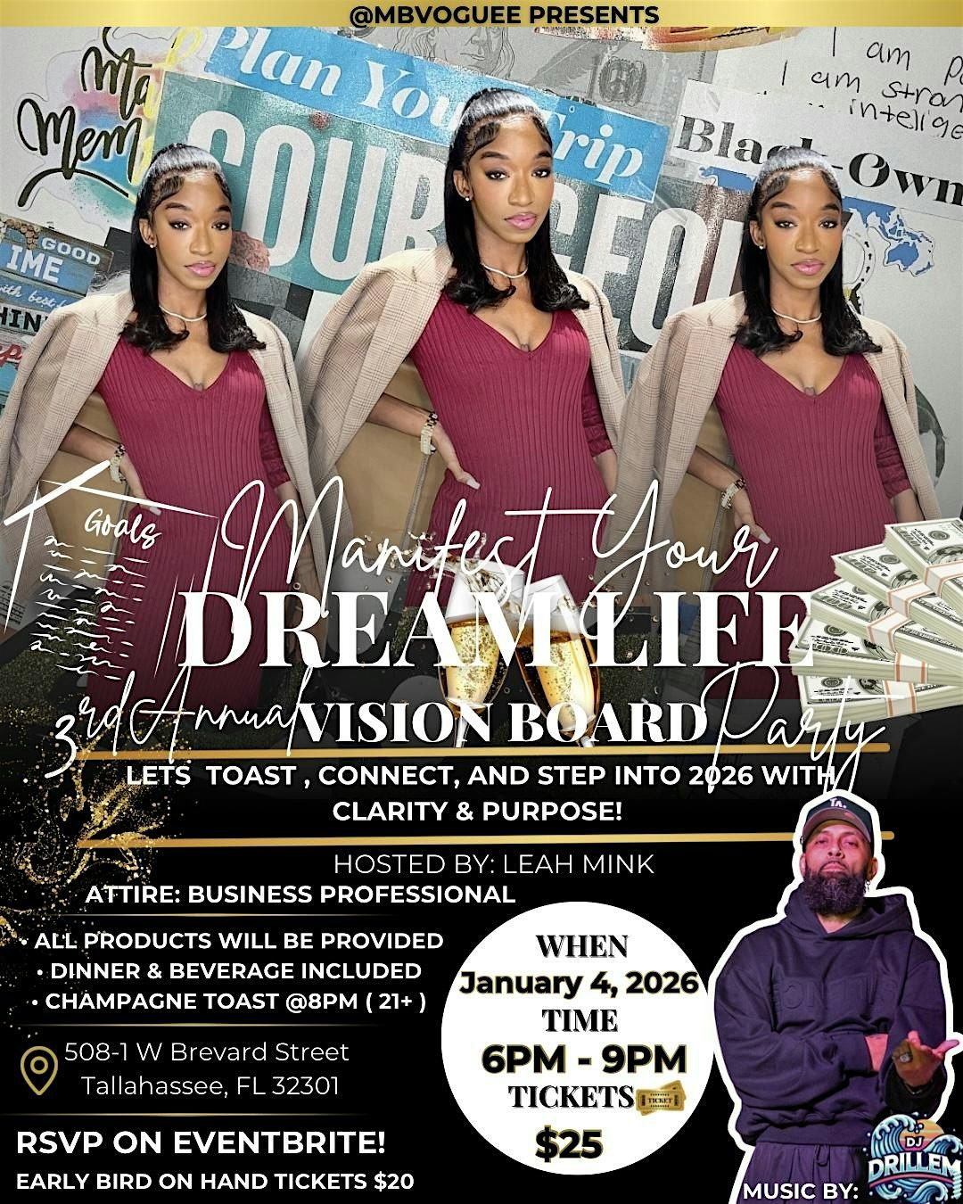 \u201c Manifest Your Dream Life \u201c 3rd Annual Vision Board Party