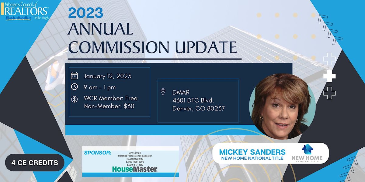 2023 Annual Commission Update Denver Metro Association of Realtors