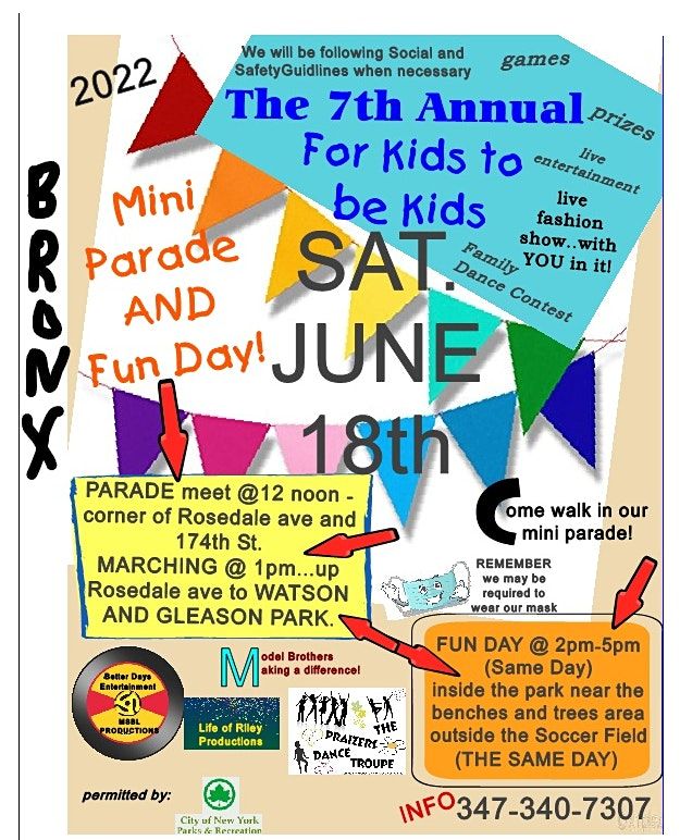 THE 7th ANNUAL FOR KIDS TO BE KIDS MINI PARADE AND FUN DAY 2022 at ...