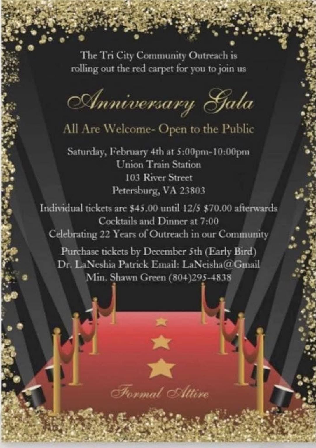 Black and White Gala Petersburg Union Station February 4, 2023