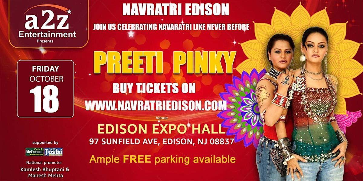 Live Garba With Preety Pinky at the famous Edison Expo Center New ...