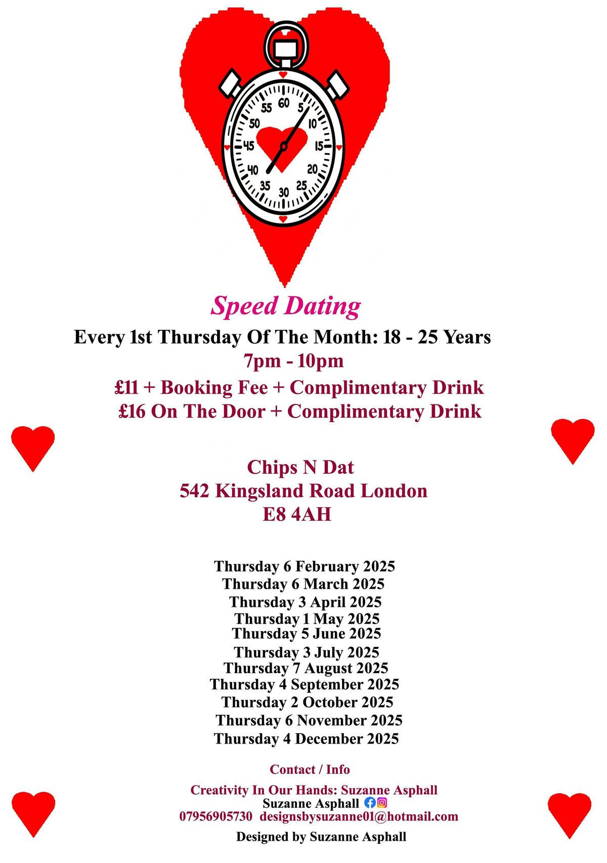 Speed Dating 18 - 25 years Thursdays