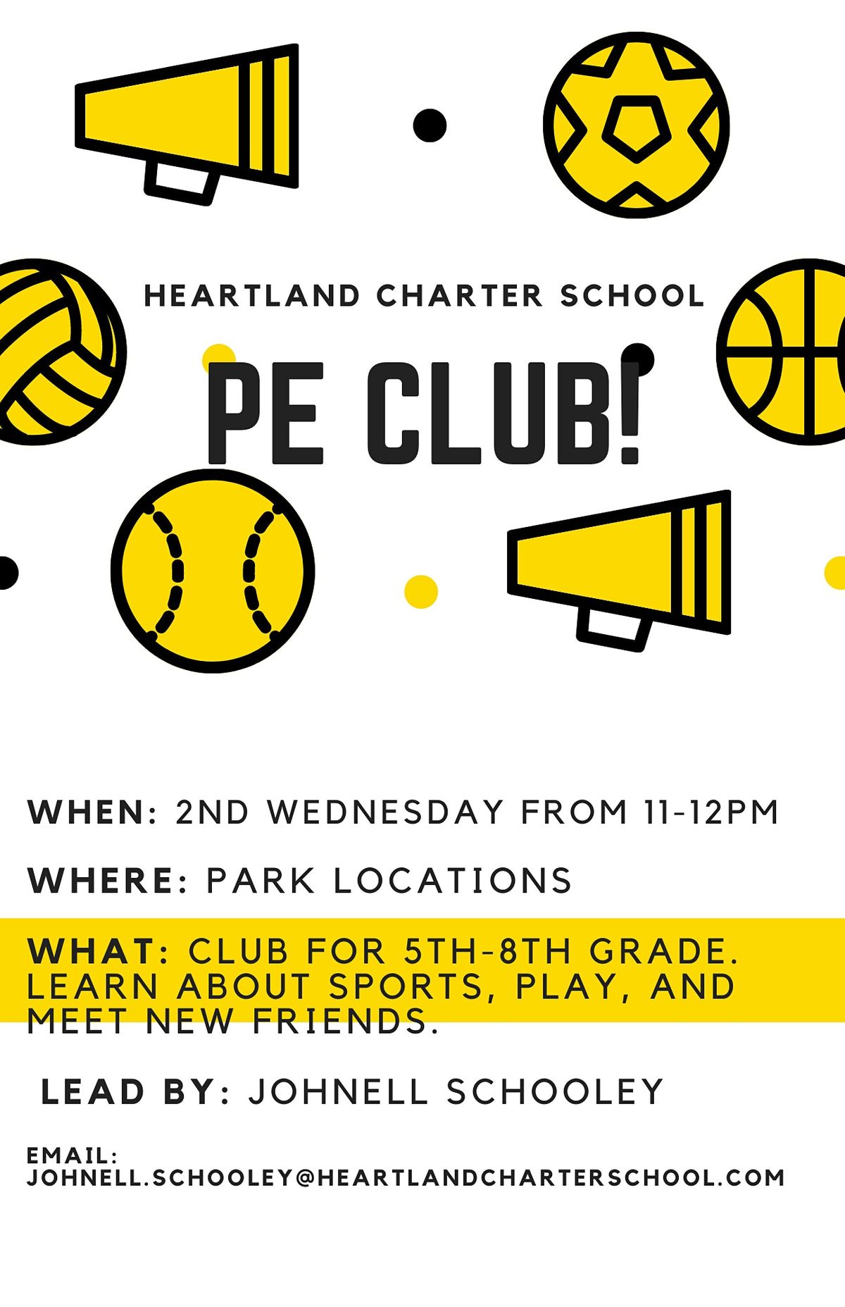 Registration window for the the PE Club-Ridgecrest at TBD, Ridgecrest ...