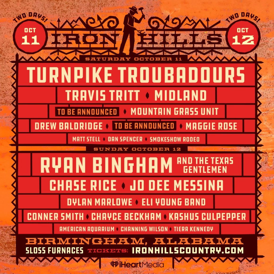 Iron Hills Music Festival: Turnpike Troubadours Travis Tritt & Midland - Saturday